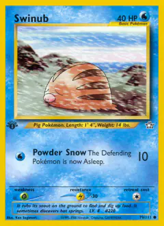 Swinub Common card from Neo Genesis