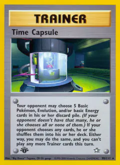 Time Capsule Rare card from Neo Genesis