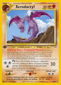 Aerodactyl Rare card from Neo Revelation