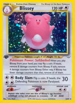 Blissey Rare Holo card from Neo Revelation