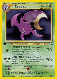 Crobat Rare Holo card from Neo Revelation