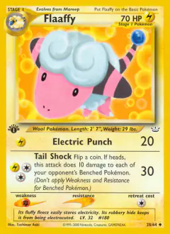 Flaaffy Uncommon card from Neo Revelation
