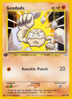 Geodude Common card from Neo Revelation