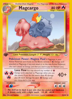 Magcargo Uncommon card from Neo Revelation