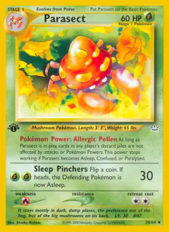 Parasect Uncommon card from Neo Revelation
