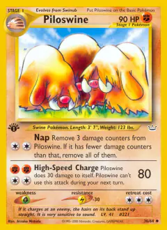 Piloswine Uncommon card from Neo Revelation