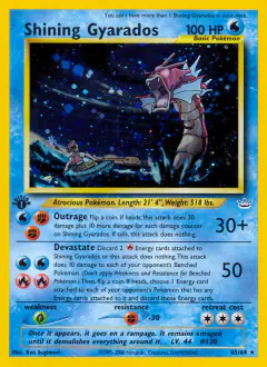 Shining Gyarados Rare Shining card from Neo Revelation