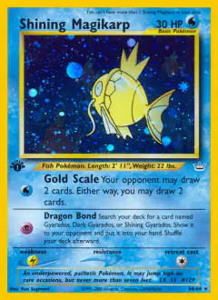 Shining Magikarp Rare Shining card from Neo Revelation