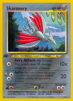 Skarmory Rare card from Neo Revelation