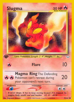 Slugma Common card from Neo Revelation