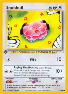 Snubbull Common card from Neo Revelation