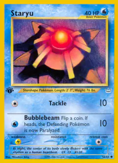 Staryu Common card from Neo Revelation