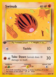 Swinub Common card from Neo Revelation