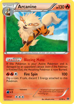 Arcanine Rare card from Next Destinies