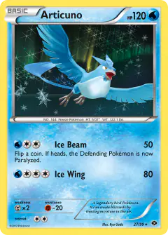 Articuno Rare Holo card from Next Destinies