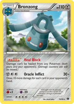 Bronzong Rare card from Next Destinies