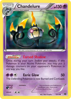 Chandelure Rare Secret card from Next Destinies