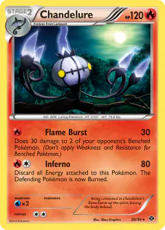 Chandelure Rare Holo card from Next Destinies