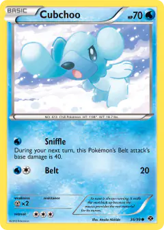 Cubchoo Common card from Next Destinies