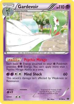 Gardevoir Rare Holo card from Next Destinies