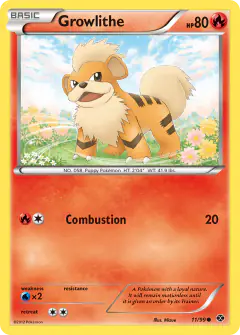 Growlithe Common card from Next Destinies