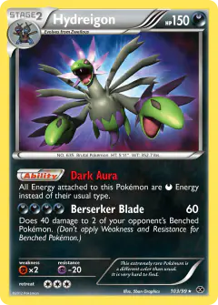 Hydreigon Rare Secret card from Next Destinies