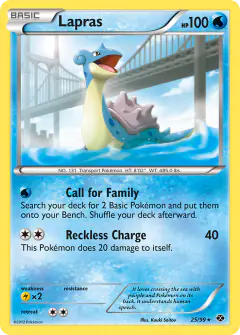 Lapras Rare card from Next Destinies
