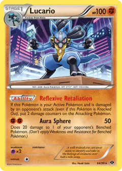 Lucario Rare Holo card from Next Destinies