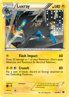 Luxray Rare Holo card from Next Destinies