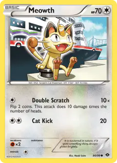 Meowth Common card from Next Destinies
