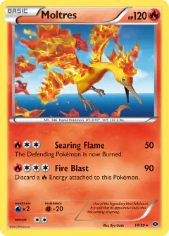 Moltres Rare Holo card from Next Destinies