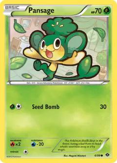 Pansage Common card from Next Destinies