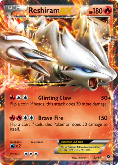 Reshiram-EX Rare Holo EX card from Next Destinies