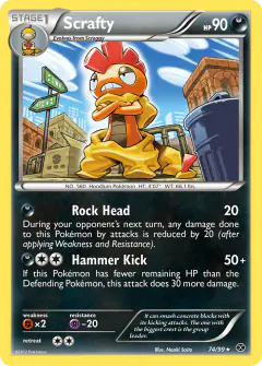 Scrafty Rare Holo card from Next Destinies