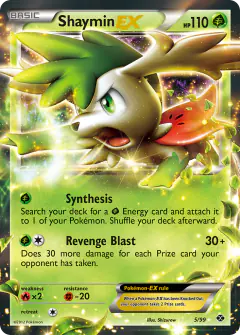 Shaymin-EX Rare Holo EX card from Next Destinies