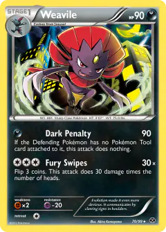 Weavile Rare card from Next Destinies