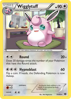 Wigglytuff Rare card from Next Destinies