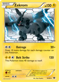 Zekrom Rare card from Next Destinies