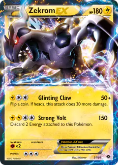 Zekrom-EX Rare Holo EX card from Next Destinies