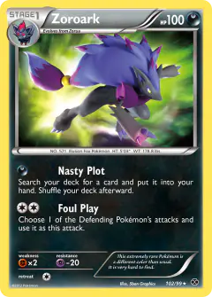 Zoroark Rare Secret card from Next Destinies