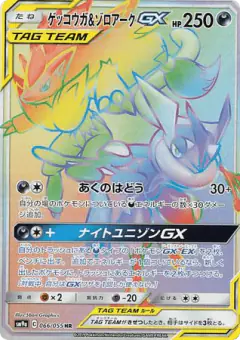 Greninja & Zoroark-GX Hyper Rare (HR) card from Night Unison