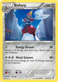 Bisharp Rare Holo card from Noble Victories