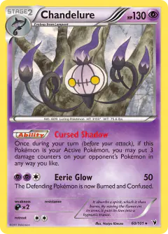 Chandelure Rare card from Noble Victories