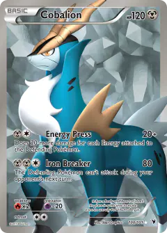 Cobalion Rare Ultra card from Noble Victories
