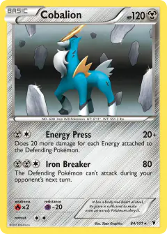 Cobalion Rare Holo card from Noble Victories