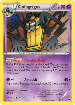 Cofagrigus Rare card from Noble Victories