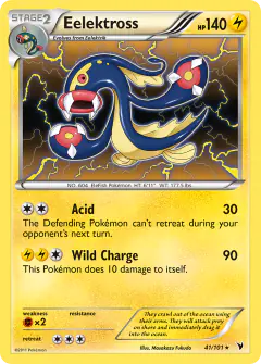 Eelektross Rare Holo card from Noble Victories