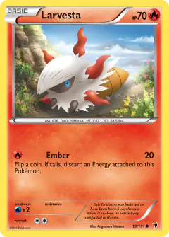 Larvesta Common card from Noble Victories