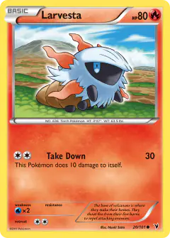 Larvesta Common card from Noble Victories