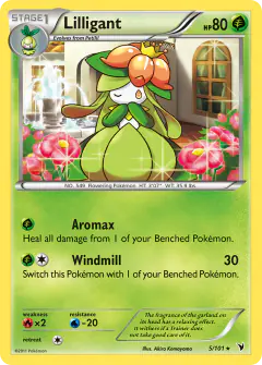 Lilligant Rare card from Noble Victories